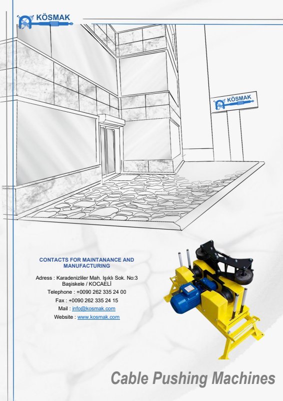PDF cover: Cable Pushing Machine