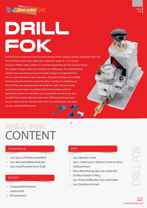 PDF cover: Drill FOK datasheet